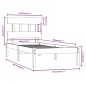 vidaXL Massivholzbett Honigbraun 100x200 cm vidaXL Massivholzbett Honigbraun 100x200 cm
