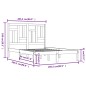 vidaXL Massivholzbett Grau Kiefer 200x200 cm