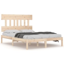 vidaXL Massivholzbett 120x190 cm