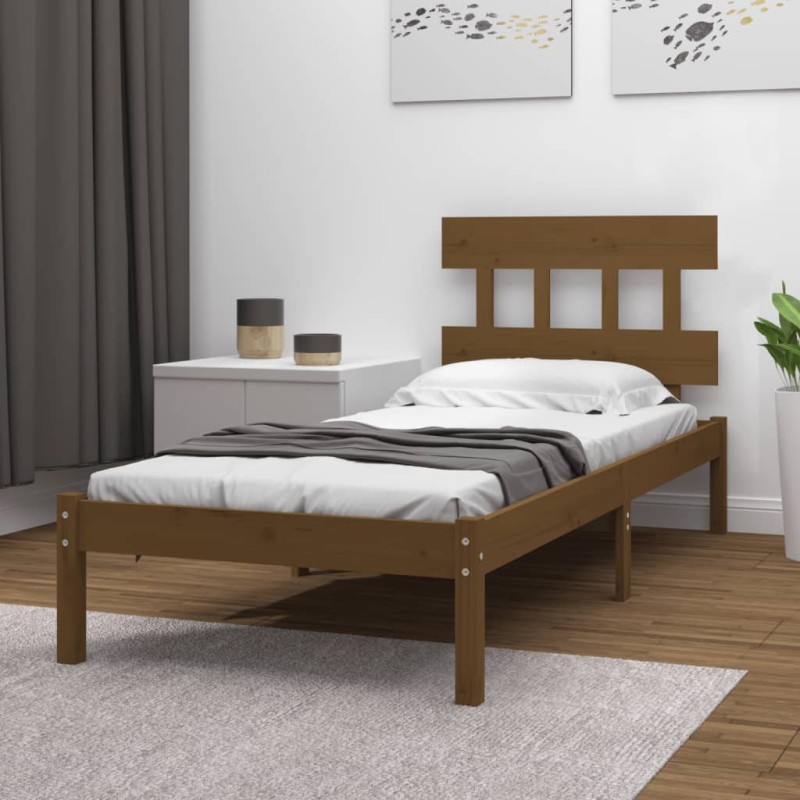 vidaXL Massivholzbett Honigbraun 75x190 cm vidaXL Massivholzbett Honigbraun 75x190 cm