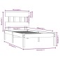 vidaXL Massivholzbett Honigbraun 75x190 cm vidaXL Massivholzbett Honigbraun 75x190 cm