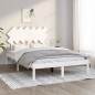 vidaXL Massivholzbett Weiß 135x190 cm vidaXL Massivholzbett Weiß 135x190 cm