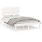 vidaXL Massivholzbett Weiß 135x190 cm vidaXL Massivholzbett Weiß 135x190 cm