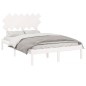 vidaXL Massivholzbett Weiß 135x190 cm vidaXL Massivholzbett Weiß 135x190 cm