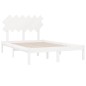 vidaXL Massivholzbett Weiß 135x190 cm vidaXL Massivholzbett Weiß 135x190 cm