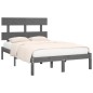 vidaXL Massivholzbett Grau 140x190 cm vidaXL Massivholzbett Grau 140x190 cm