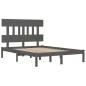 vidaXL Massivholzbett Grau 140x190 cm vidaXL Massivholzbett Grau 140x190 cm