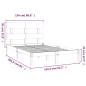 vidaXL Massivholzbett Honigbraun 150x200 cm vidaXL Massivholzbett Honigbraun 150x200 cm
