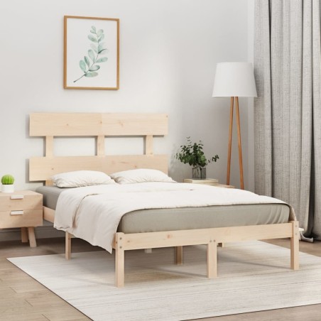 vidaXL Massivholzbett 135x190 cm