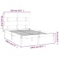 vidaXL Massivholzbett 135x190 cm vidaXL Massivholzbett 135x190 cm