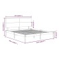 vidaXL Massivholzbett Grau 150x200 cm vidaXL Massivholzbett Grau 150x200 cm