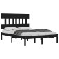 vidaXL Massivholzbett Schwarz 135x190 cm vidaXL Massivholzbett Schwarz 135x190 cm