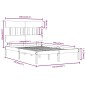 vidaXL Massivholzbett Schwarz 135x190 cm vidaXL Massivholzbett Schwarz 135x190 cm
