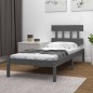 vidaXL Massivholzbett Grau 90x200 cm vidaXL Massivholzbett Grau 90x200 cm