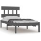 vidaXL Massivholzbett Grau 90x200 cm vidaXL Massivholzbett Grau 90x200 cm