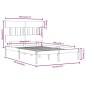 vidaXL Massivholzbett Grau 180x200 cm vidaXL Massivholzbett Grau 180x200 cm