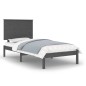 vidaXL Massivholzbett Grau 90x190 cm