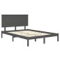 vidaXL Massivholzbett Grau 120x190 cm vidaXL Massivholzbett Grau 120x190 cm