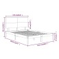 vidaXL Massivholzbett Grau 120x190 cm vidaXL Massivholzbett Grau 120x190 cm