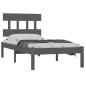vidaXL Massivholzbett Grau 90x190 cm vidaXL Massivholzbett Grau 90x190 cm