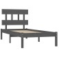 vidaXL Massivholzbett Grau 90x190 cm vidaXL Massivholzbett Grau 90x190 cm