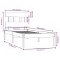 vidaXL Massivholzbett Grau 90x190 cm vidaXL Massivholzbett Grau 90x190 cm