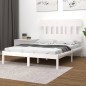 vidaXL Massivholzbett Weiß 135x190 cm vidaXL Massivholzbett Weiß 135x190 cm
