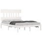 vidaXL Massivholzbett Weiß 135x190 cm vidaXL Massivholzbett Weiß 135x190 cm