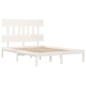 vidaXL Massivholzbett Weiß 135x190 cm vidaXL Massivholzbett Weiß 135x190 cm