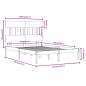 vidaXL Massivholzbett Weiß 135x190 cm vidaXL Massivholzbett Weiß 135x190 cm
