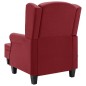Massagesessel mit Hocker Weinrot Stoff Massagesessel mit Hocker Weinrot Stoff