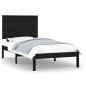 vidaXL Massivholzbett Schwarz 90x190 cm vidaXL Massivholzbett Schwarz 90x190 cm