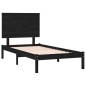 vidaXL Massivholzbett Schwarz 90x190 cm vidaXL Massivholzbett Schwarz 90x190 cm