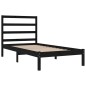 vidaXL Massivholzbett Schwarz 90x190 cm vidaXL Massivholzbett Schwarz 90x190 cm