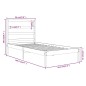 vidaXL Massivholzbett Schwarz 90x190 cm vidaXL Massivholzbett Schwarz 90x190 cm