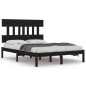 vidaXL Massivholzbett Schwarz 160x200 cm vidaXL Massivholzbett Schwarz 160x200 cm