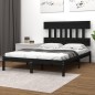 vidaXL Massivholzbett Schwarz 140x190 cm vidaXL Massivholzbett Schwarz 140x190 cm