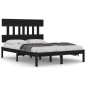 vidaXL Massivholzbett Schwarz 140x190 cm vidaXL Massivholzbett Schwarz 140x190 cm