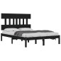 vidaXL Massivholzbett Schwarz 140x190 cm vidaXL Massivholzbett Schwarz 140x190 cm