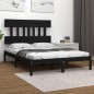 vidaXL Massivholzbett Schwarz 120x190 cm vidaXL Massivholzbett Schwarz 120x190 cm