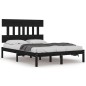 vidaXL Massivholzbett Schwarz 120x190 cm vidaXL Massivholzbett Schwarz 120x190 cm