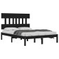 vidaXL Massivholzbett Schwarz 120x190 cm vidaXL Massivholzbett Schwarz 120x190 cm