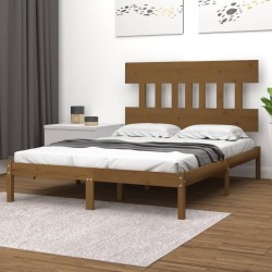 vidaXL Massivholzbett Honigbraun 120x190 cm
