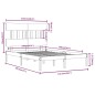 vidaXL Massivholzbett Honigbraun 120x190 cm vidaXL Massivholzbett Honigbraun 120x190 cm