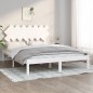 vidaXL Massivholzbett Weiß 150x200 cm vidaXL Massivholzbett Weiß 150x200 cm