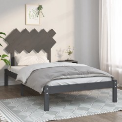 vidaXL Massivholzbett Grau 100x200 cm