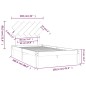 vidaXL Massivholzbett Grau 100x200 cm vidaXL Massivholzbett Grau 100x200 cm