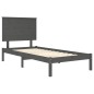vidaXL Massivholzbett Grau Kiefer 100x200 cm vidaXL Massivholzbett Grau Kiefer 100x200 cm