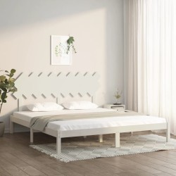 vidaXL Massivholzbett Weiß 180x200 cm