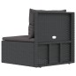 Garten-Ecksofa mit Kissen Schwarz Poly Rattan Garten-Ecksofa mit Kissen Schwarz Poly Rattan